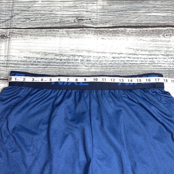 Nike Dri-Fit Knit Veneer Mesh Blue Training Shorts Size-XXL - Picture 8 of 10